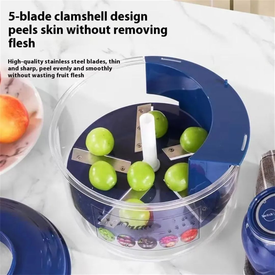 5-Blade Automatic Fruit &amp; Vegetable Peeler Bowl