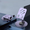Adjustable Foldable Mobile &amp; Tablet Stand – 360° Rotating Desk Holder